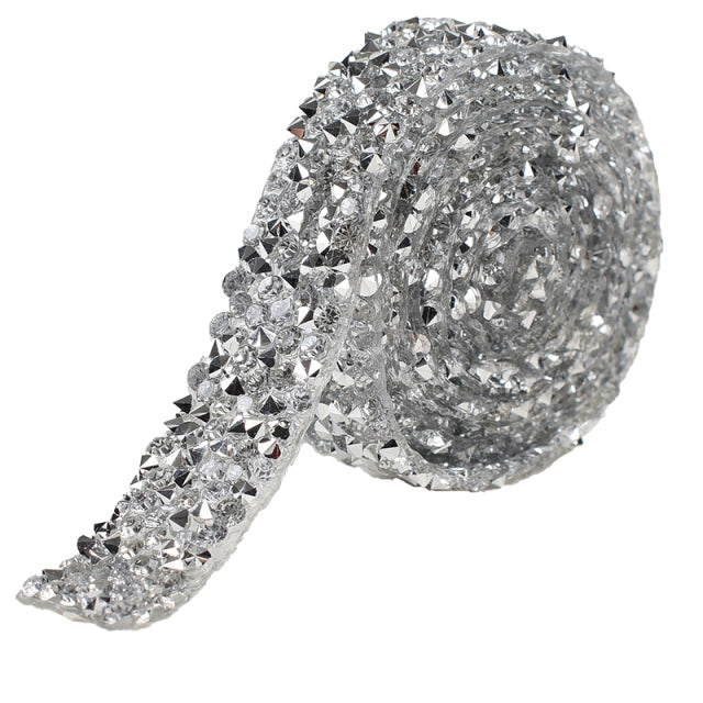 1 Roll Rhinestones Tape/Resin Crystal Rhinestones Trimming Wedding Rhinestones /Rhinestone Ribbon for DIY Shoes Banding Garment