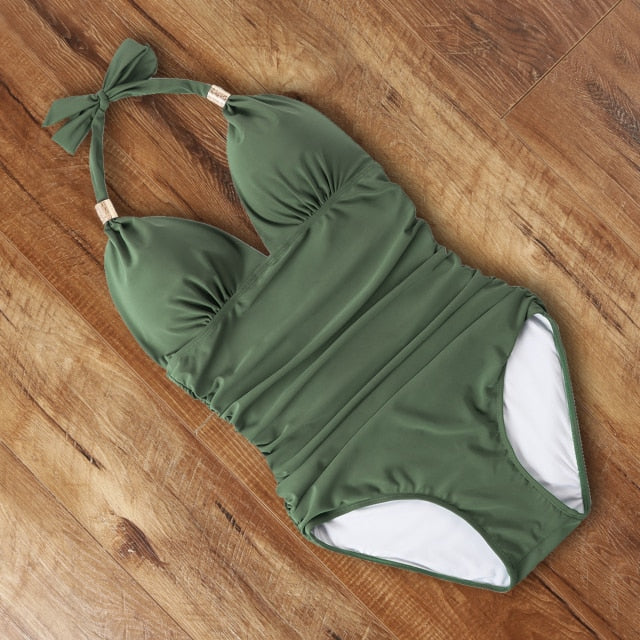 One Piece Tankini Plus Size Swimwear Women Black Halter Hot Monokini Swimsuit Push Up Bathing Suit Sexy 2020 High Waist Bodysuit