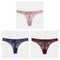 3Pcs/Lot Sexy Lace Thong Low Waist Lace Transparent Panties Women Hollow out Breathable G String Briefs Bow Underwear Lingerie