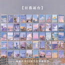 50pcs/plant landscape stationery stickers writable butterfly stickers bullet diary Korea stationery stickers aesthetics