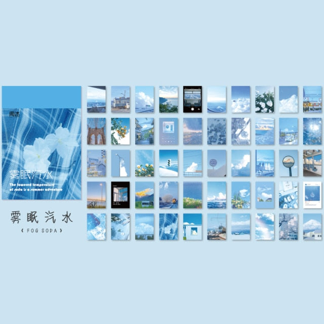 50pcs/plant landscape stationery stickers writable butterfly stickers bullet diary Korea stationery stickers aesthetics