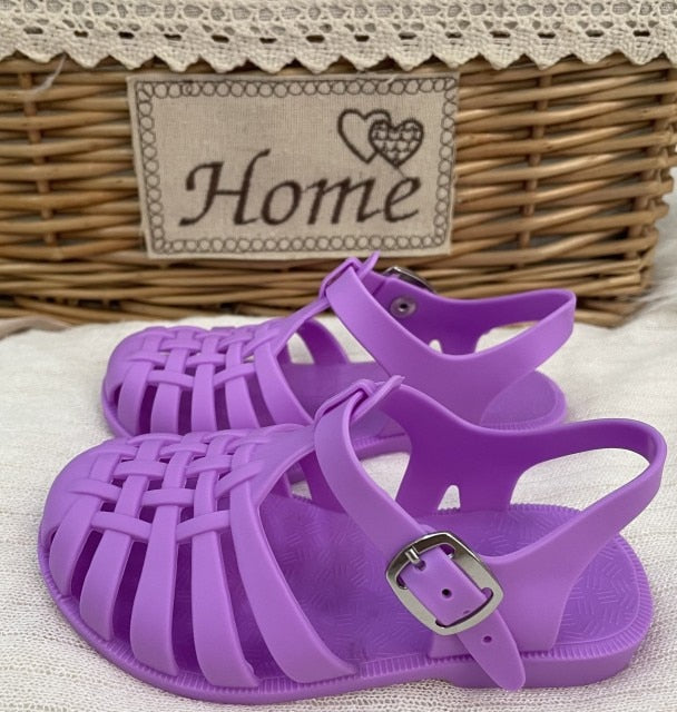 Baby Gladiator Sandals Breathable Hollow Out Shoes Pvc Summer Kids Shoes 2021 Fashion Beach Children Sandals For Boys Girls