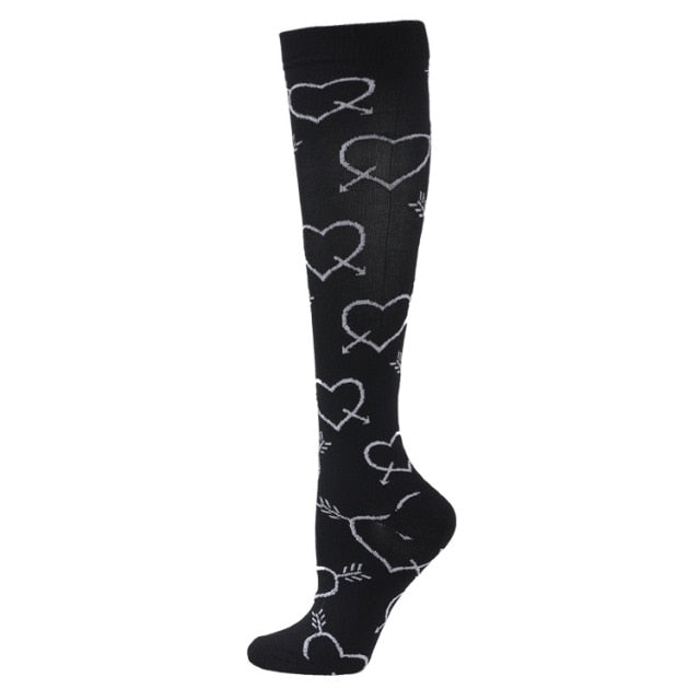Compression Socks Marathon Running Sports Socks Men Women 30 Mmhg Knee High for Medical Edema Diabetes Varicose Veins