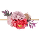 3 Styles Newborn Pearl Lace Artificial Flower Headbands for Baby Girls Handmade Nylon Elastic Hairbands Headband Baby Toddler