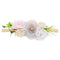 3 Styles Newborn Pearl Lace Artificial Flower Headbands for Baby Girls Handmade Nylon Elastic Hairbands Headband Baby Toddler