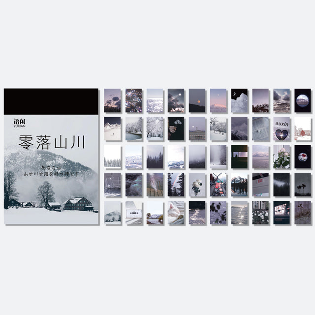Warm 50pcs/lot INS Natural Scenery Stationery Stickers Aesthetic Travel Book Cute Craft Diary Ablum Bullet Journal Scrapbooking