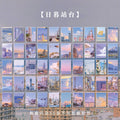 Warm 50pcs/lot INS Natural Scenery Stationery Stickers Aesthetic Travel Book Cute Craft Diary Ablum Bullet Journal Scrapbooking