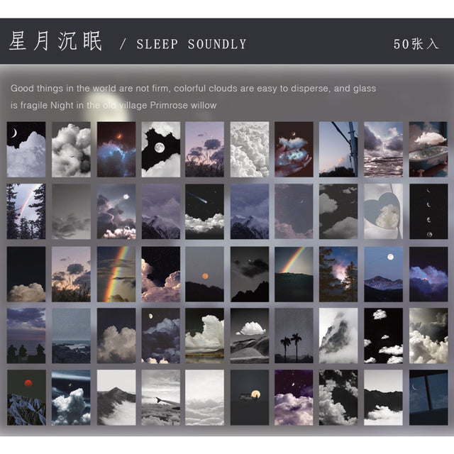 Warm 50pcs/lot INS Natural Scenery Stationery Stickers Aesthetic Travel Book Cute Craft Diary Ablum Bullet Journal Scrapbooking