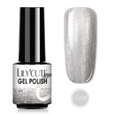 LILYCUTE 7ML Semi-transparent Nail Gel Rose Gold Nude Color Glitter Gel Soak Off UV Led Nail Gel Polish Nail Art Varnishes