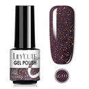 LILYCUTE 7ML Semi-transparent Nail Gel Rose Gold Nude Color Glitter Gel Soak Off UV Led Nail Gel Polish Nail Art Varnishes