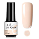 LILYCUTE 7ML Semi-transparent Nail Gel Rose Gold Nude Color Glitter Gel Soak Off UV Led Nail Gel Polish Nail Art Varnishes