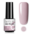 LILYCUTE 7ML Semi-transparent Nail Gel Rose Gold Nude Color Glitter Gel Soak Off UV Led Nail Gel Polish Nail Art Varnishes