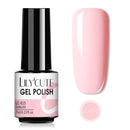 LILYCUTE 7ML Semi-transparent Nail Gel Rose Gold Nude Color Glitter Gel Soak Off UV Led Nail Gel Polish Nail Art Varnishes