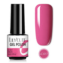 LILYCUTE 7ML Semi-transparent Nail Gel Rose Gold Nude Color Glitter Gel Soak Off UV Led Nail Gel Polish Nail Art Varnishes