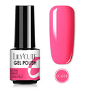 LILYCUTE 7ML Semi-transparent Nail Gel Rose Gold Nude Color Glitter Gel Soak Off UV Led Nail Gel Polish Nail Art Varnishes