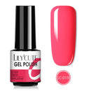 LILYCUTE 7ML Semi-transparent Nail Gel Rose Gold Nude Color Glitter Gel Soak Off UV Led Nail Gel Polish Nail Art Varnishes