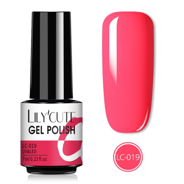 LILYCUTE 7ML Semi-transparent Nail Gel Rose Gold Nude Color Glitter Gel Soak Off UV Led Nail Gel Polish Nail Art Varnishes