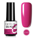 LILYCUTE 7ML Semi-transparent Nail Gel Rose Gold Nude Color Glitter Gel Soak Off UV Led Nail Gel Polish Nail Art Varnishes