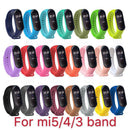 Strap for Xiaomi Mi Band 6 5 4 3 Sport Wristband Silicone Bracelet Mi Band 3 4 Band5 replacement straps For mi band 6 watch band