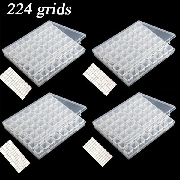 56/28/8 Slots Plastic Storage Box Diamond Painting Kits Nail Art Rhinestone Tools Beads Storage Boxes Case Organizer Holder Sale