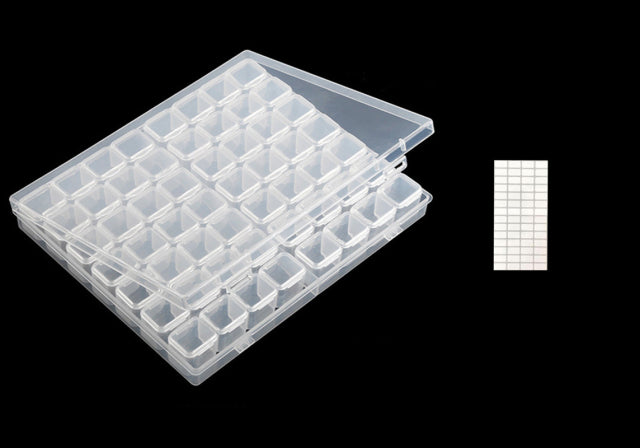 56/28/8 Slots Plastic Storage Box Diamond Painting Kits Nail Art Rhinestone Tools Beads Storage Boxes Case Organizer Holder Sale