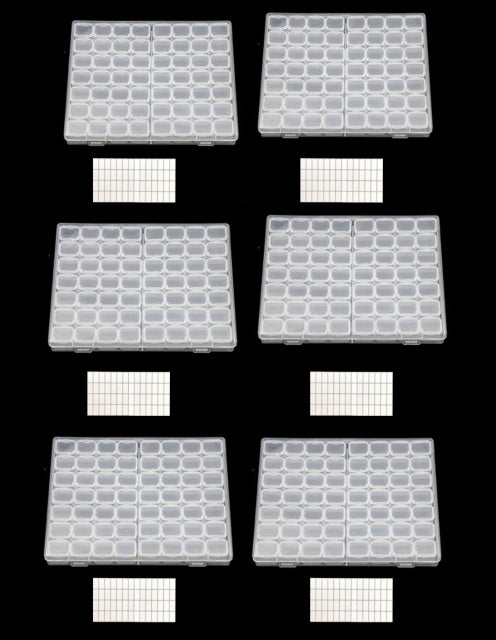 56/28/8 Slots Plastic Storage Box Diamond Painting Kits Nail Art Rhinestone Tools Beads Storage Boxes Case Organizer Holder Sale