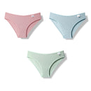 Julexy New 2021 Cotton Sexy Panties for Women Underpants Briefs Underwear Plus Size Pantys Lingerie 3PCS/Set 8 Solid Color