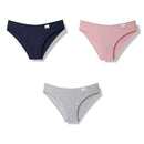 Julexy New 2021 Cotton Sexy Panties for Women Underpants Briefs Underwear Plus Size Pantys Lingerie 3PCS/Set 8 Solid Color