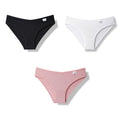 Julexy New 2021 Cotton Sexy Panties for Women Underpants Briefs Underwear Plus Size Pantys Lingerie 3PCS/Set 8 Solid Color