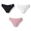 Julexy New 2021 Cotton Sexy Panties for Women Underpants Briefs Underwear Plus Size Pantys Lingerie 3PCS/Set 8 Solid Color