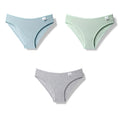 Julexy New 2021 Cotton Sexy Panties for Women Underpants Briefs Underwear Plus Size Pantys Lingerie 3PCS/Set 8 Solid Color