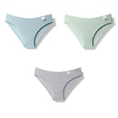 Julexy New 2021 Cotton Sexy Panties for Women Underpants Briefs Underwear Plus Size Pantys Lingerie 3PCS/Set 8 Solid Color