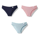 Julexy New 2021 Cotton Sexy Panties for Women Underpants Briefs Underwear Plus Size Pantys Lingerie 3PCS/Set 8 Solid Color
