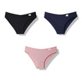 Julexy New 2021 Cotton Sexy Panties for Women Underpants Briefs Underwear Plus Size Pantys Lingerie 3PCS/Set 8 Solid Color