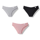 Julexy New 2021 Cotton Sexy Panties for Women Underpants Briefs Underwear Plus Size Pantys Lingerie 3PCS/Set 8 Solid Color