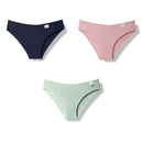 Julexy New 2021 Cotton Sexy Panties for Women Underpants Briefs Underwear Plus Size Pantys Lingerie 3PCS/Set 8 Solid Color