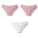 Julexy New 2021 Cotton Sexy Panties for Women Underpants Briefs Underwear Plus Size Pantys Lingerie 3PCS/Set 8 Solid Color