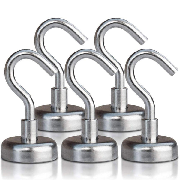 5Pcs Strong Magnetic Hooks Heavy Duty Magnet Holder Wall Hanging Hanger Magnetic Base Home Storage Organization