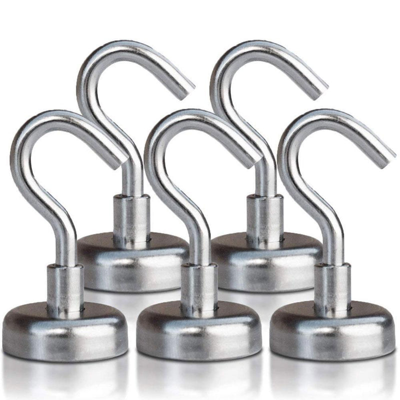 5Pcs Strong Magnetic Hooks Heavy Duty Magnet Holder Wall Hanging Hanger Magnetic Base Home Storage Organization