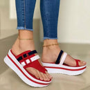 Summer Fashion Women's Wedges Sandals Beach Casual Female Platform Peep Toe Shoes Slingback Lady Mixed Colors Buckle Sandals