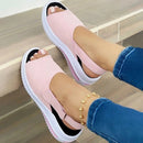 Summer Fashion Women's Wedges Sandals Beach Casual Female Platform Peep Toe Shoes Slingback Lady Mixed Colors Buckle Sandals