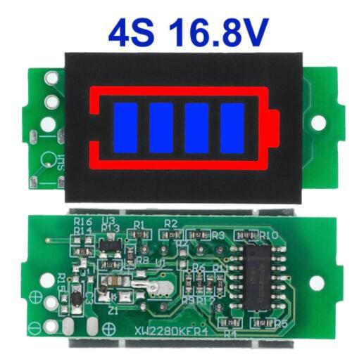 1-8S 1S/2S/3S/4S Single 3.7V Lithium Battery Capacity Indicator Module 4.2V Display Electric Vehicle Battery Power Tester Li-ion