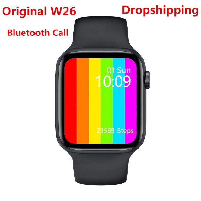 2021 Original IWO W26 Smart Watch Men/Women Heart Rate/Blood Pressure Monitor Clock Bluetooth Call Smartwatch For Android IOS