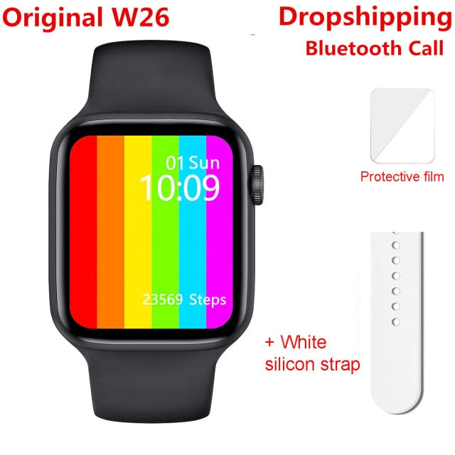 2021 Original IWO W26 Smart Watch Men/Women Heart Rate/Blood Pressure Monitor Clock Bluetooth Call Smartwatch For Android IOS