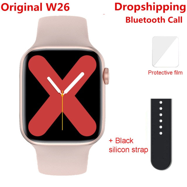2021 Original IWO W26 Smart Watch Men/Women Heart Rate/Blood Pressure Monitor Clock Bluetooth Call Smartwatch For Android IOS
