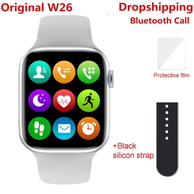 2021 Original IWO W26 Smart Watch Men/Women Heart Rate/Blood Pressure Monitor Clock Bluetooth Call Smartwatch For Android IOS