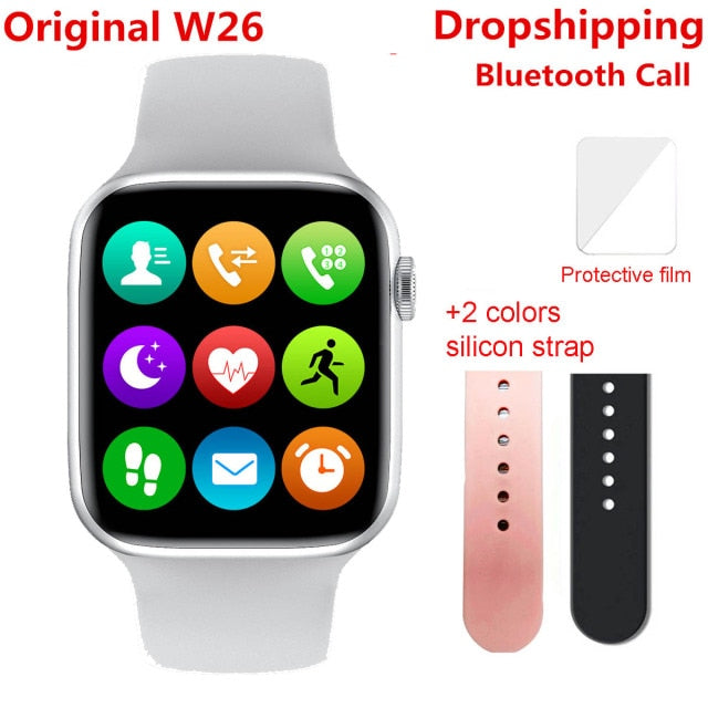 2021 Original IWO W26 Smart Watch Men/Women Heart Rate/Blood Pressure Monitor Clock Bluetooth Call Smartwatch For Android IOS
