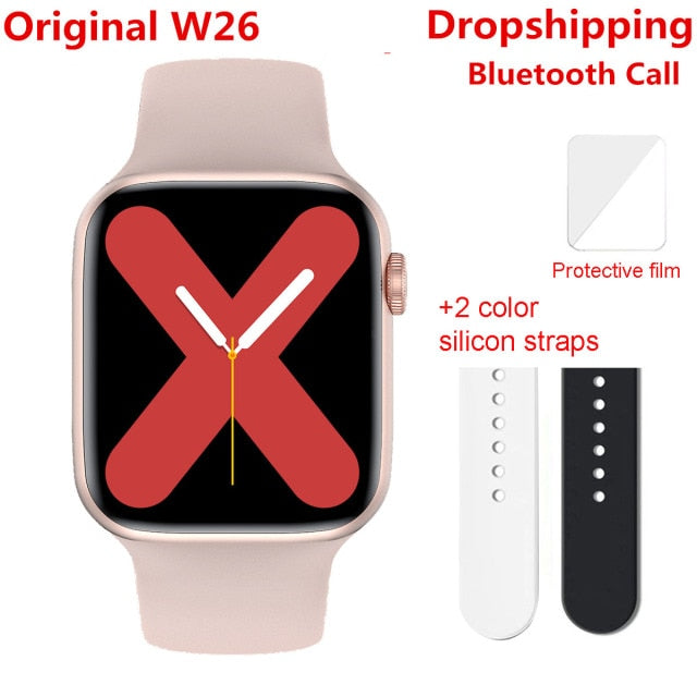 2021 Original IWO W26 Smart Watch Men/Women Heart Rate/Blood Pressure Monitor Clock Bluetooth Call Smartwatch For Android IOS