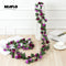 2.2M Artificial rose flowers rattan autumn Small Peony String decor silk fake garland for wedding home hotel Garden Decoration