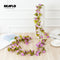 2.2M Artificial rose flowers rattan autumn Small Peony String decor silk fake garland for wedding home hotel Garden Decoration